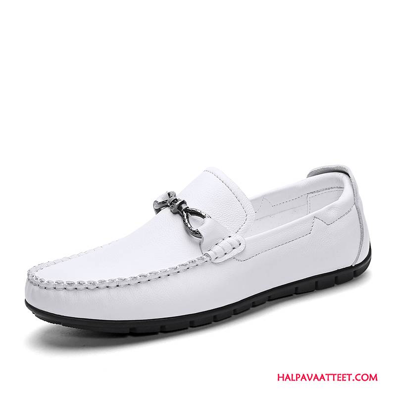 Miesten Mokkasiinit Osta Kuljettajille Kesä Miehille Persoonallisuus Kengät Valkoinen Musta