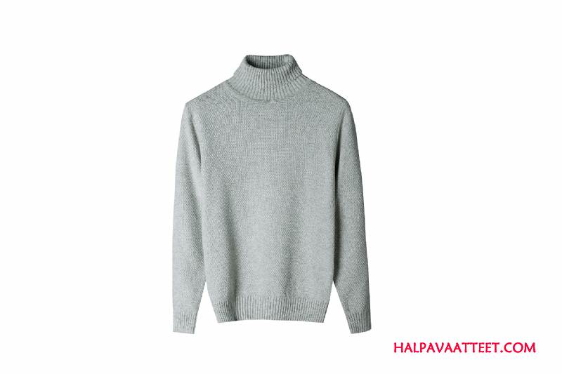 Miesten Villapaita Netistä Miehille Pullover Talvi Neulottu Paita Casual Tumman Harmaa