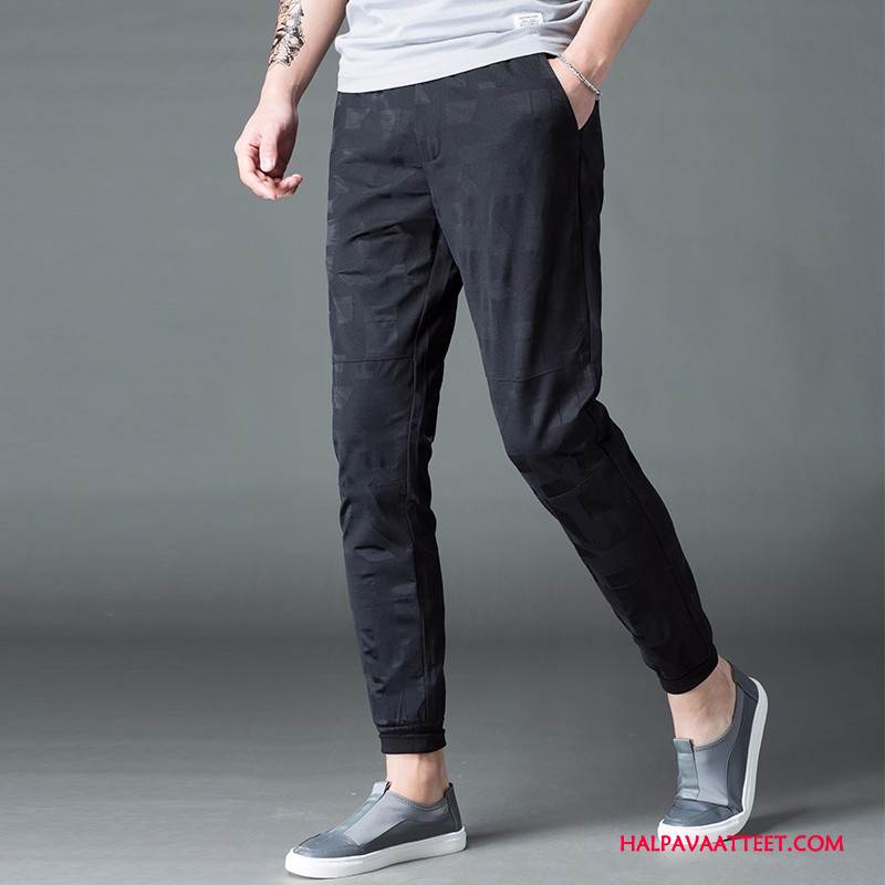Miesten Housut Myynti Casual Housut Miehille High-end Muoti Polyesteri Musta