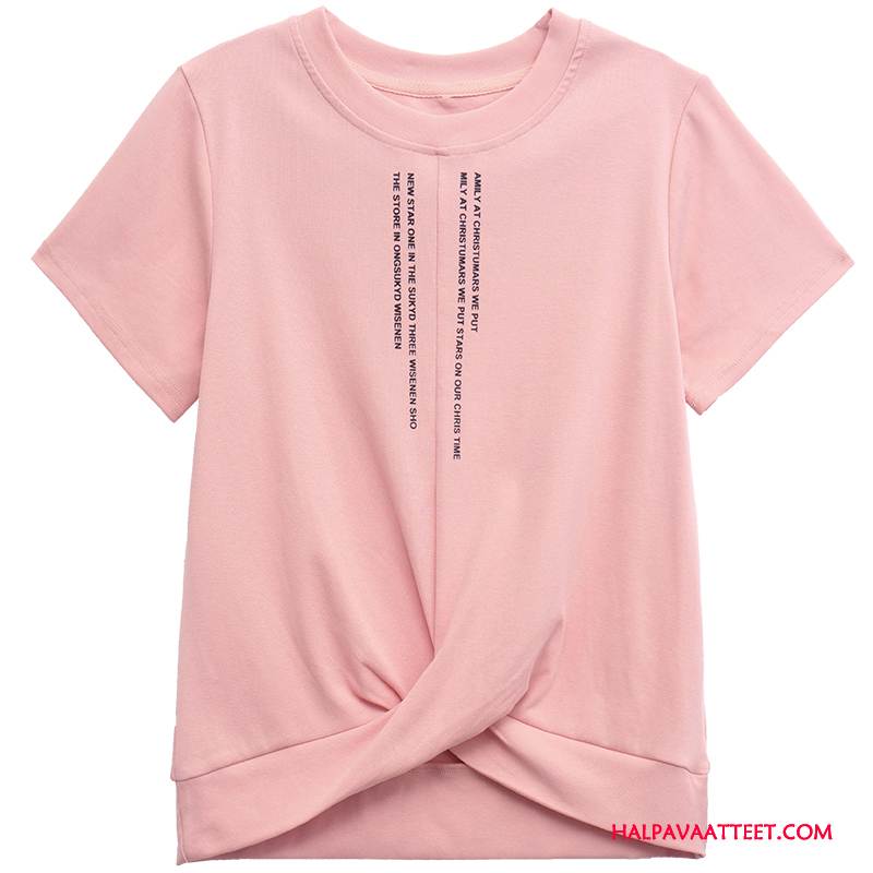 Naisten T-paidat Halvat Pieni Uusi T-paita Lyhythihainen Ohut Pinkki