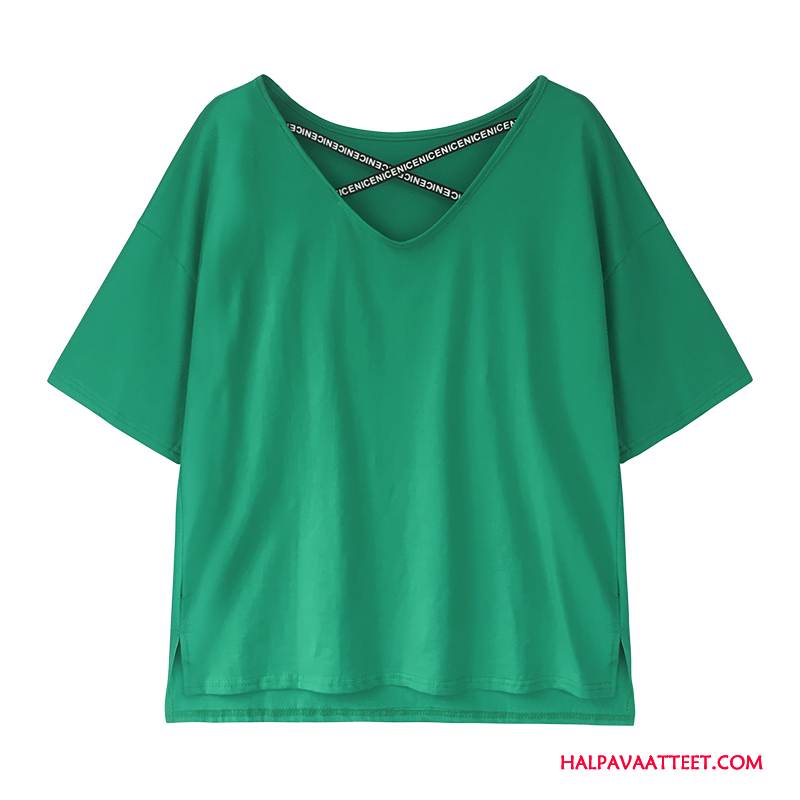 Naisten T-paidat Verkossa Lyhythihainen Super Löysät T-paita Naisille Vihreä Punainen